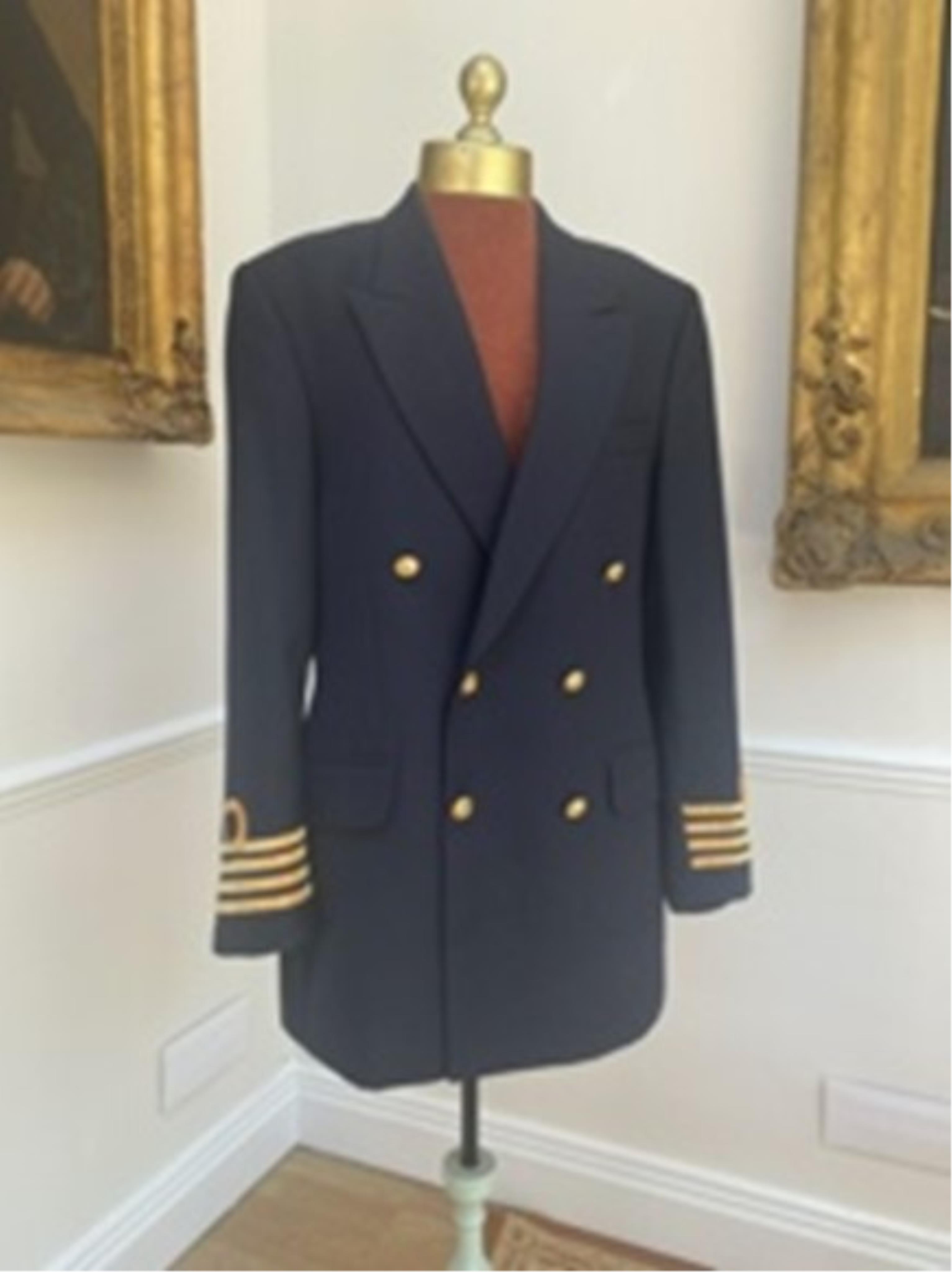 A men’s modern Naval Jacket with decorations. Size Large